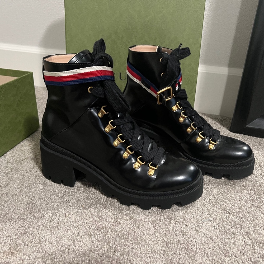 Gucci lug ankle boots